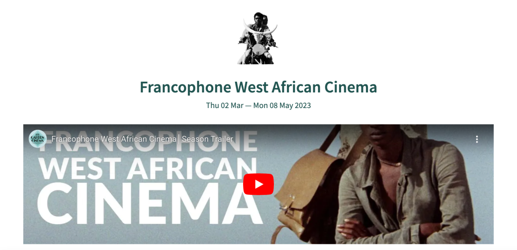 CMCI partners with The Garden Cinema and Screen Worlds for the Francophone West African Cinema Season from 2 March to 8 May 2023